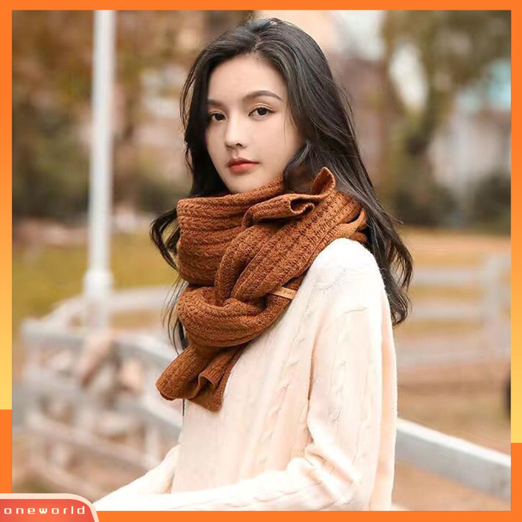 |Áo Thun In Hình ONEOR Thời Trang Năng Động| Khăn Choàng Len Dệt Kim Màu Sắc Trơn Giữ Ấm Thân Thiện Với Da Thời Trang Mùa Đông Cho Nữ