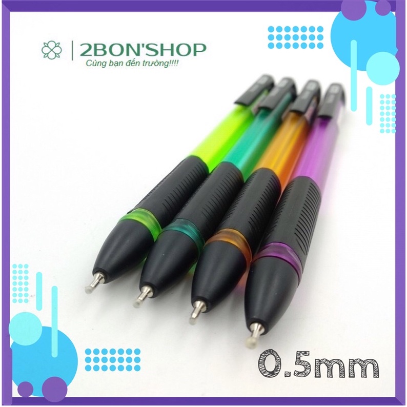 Bút bi mực semi gel Stacom đầu bi 0.5mm BP1075 mực xanh (set 4 cây)