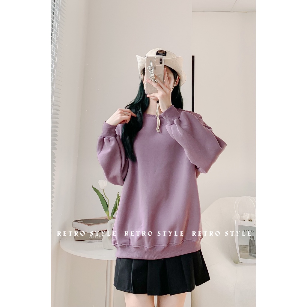 Áo Nỉ BôngTrơn 4 Màu Ulzzang Unisex Aonibong782