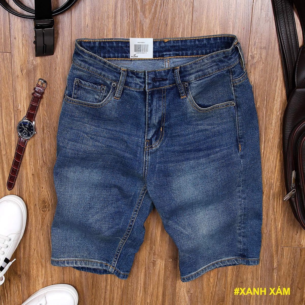 Short Jean Nam Cao Cấp FUJIWA - SH. Quần Jean Có Thun Co Giãn, Mặc Rất Thoải Mái. Size 29, 30, 31, 32, 34 (52kg - 84kg)