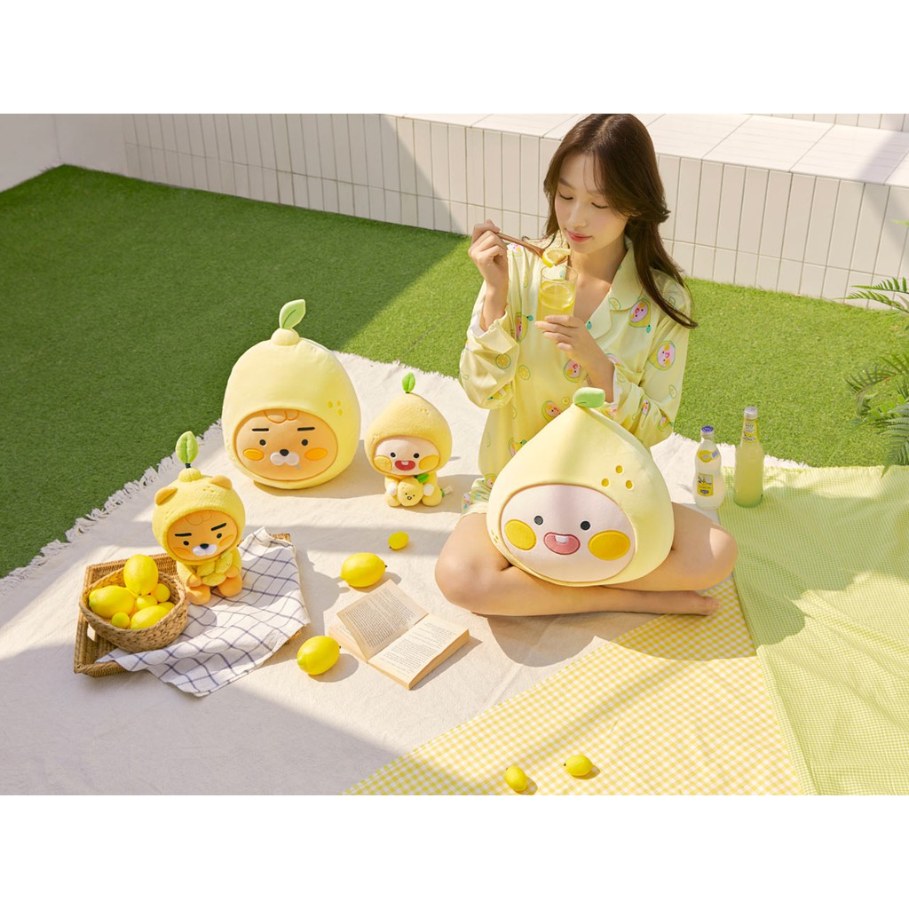 Gối Ôm Tròn Kakao Friends Lemon Apeach