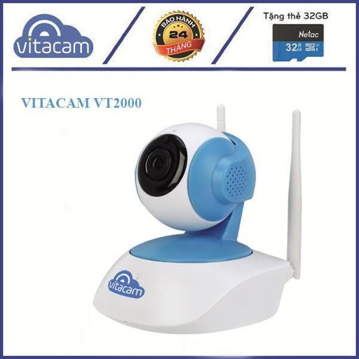 Camera IP Wifi Vitacam VT2000 3.0MP FullHD+ 1536P hồng ngoại ban đêm - đàm thoại 2 chiều (Trắng)