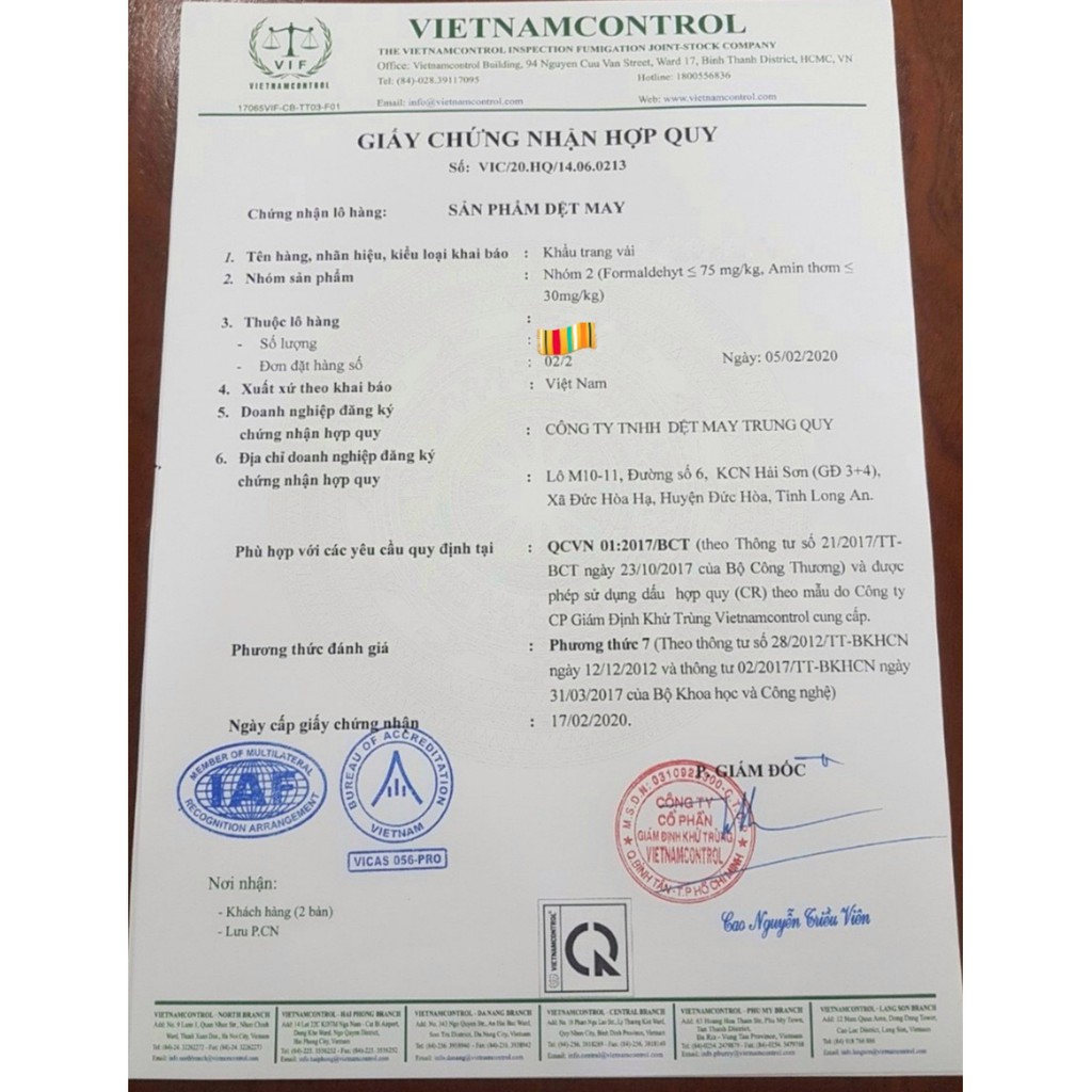 Khẩu trang vải kháng khuẩn NaNo đạt chuẩn xuất Nhật - Có hóa đơn VAT