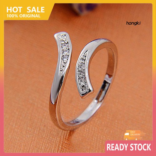 Nhẫn Mạ Bạc 925 Đính Đá Thời Trang Cho Nữ