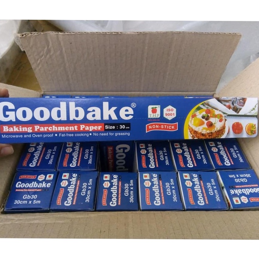 GIẤY CHỐNG DINH - GIẤY KHÔNG THẤM DẦU Goodbake - GIẤY NẾN rộng 30 cm - dài 5m (dùng lót bao gói thực phẩm khi nướng)