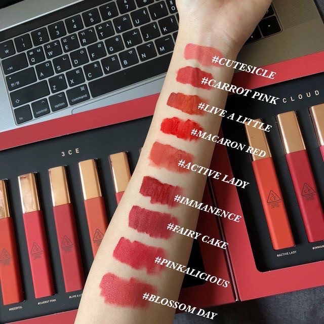 Son kem lì 3CE Cloud Lip Tint Full màu