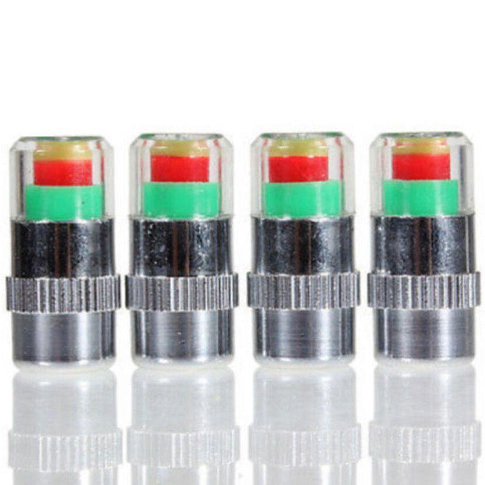 Set 4 Nắp Đậy Máy Đo Lốp Xe Ô Tô Cảnh Báo An Toàn Tiện Dụng SHOUKEY