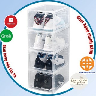 Hộp đựng giày size lớn nhựa cứng có nắp cửa trong suốt Việt Nhật hàng cao cấp .