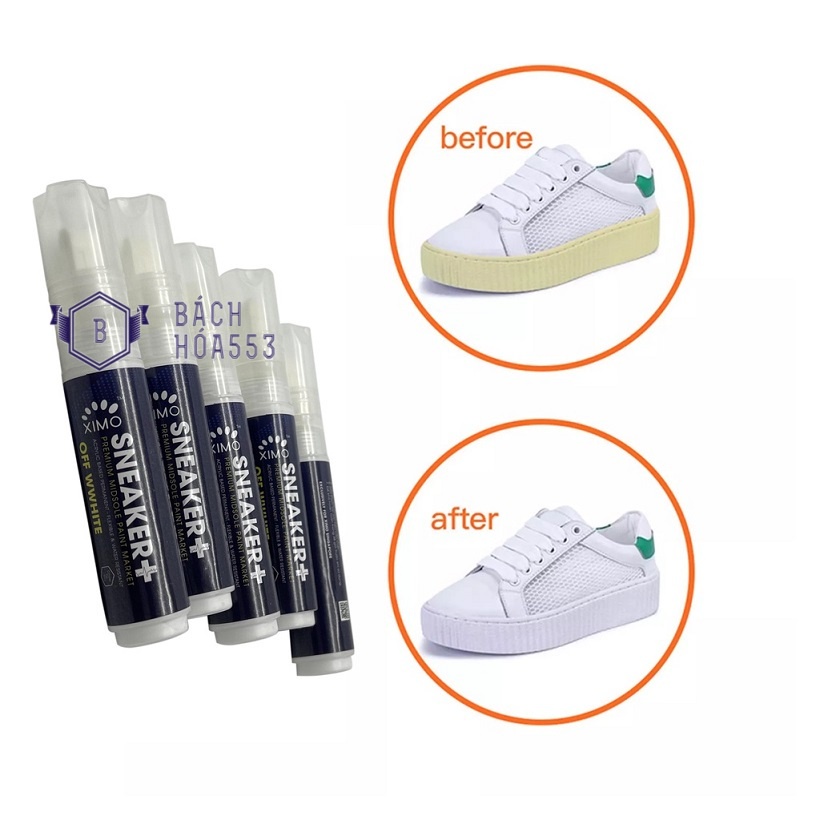 Bút Repaint đế giày tẩy trắng Ximo 15ml - Làm trắng, che ố, xước giày bị ố vàng