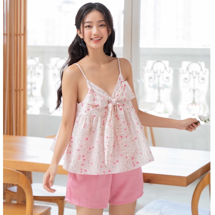 VIBES Đồ Bộ 2 Dây Mặc Nhà Lynn Straps Set