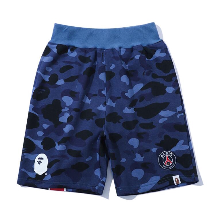 Bape Thời Trang In cotton unisex Quần Short Giản Dị