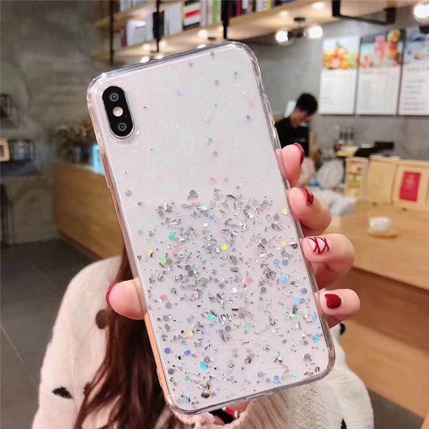 Ốp Điện Thoại Tpu Dẻo Trong Suốt Họa Tiết Sao Băng Lấp Lánh Cho Iphone Se 2020 11 Pro Max Xs Max Xr X Xs 6 7 8 6s Plus