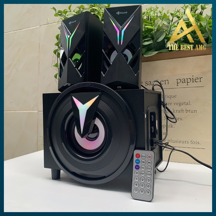 Loa Máy Tính Để Bàn Bluetooth Chính Hãng  LED RGB 2.1 Kisonli TM-1000U Loa Vi Tính Nghe Nhạc Laptop Pc Gaming