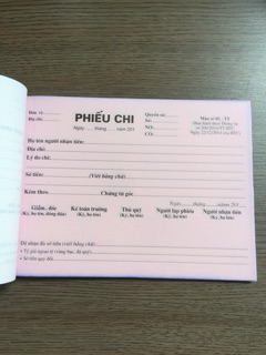 Phiếu thu chi 2 liên giấy Cacbon (100 tờ/ quyển)