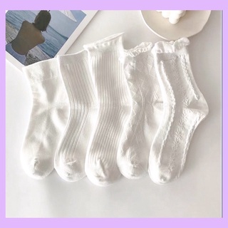 Tất vớ nữ phong cách lolita 2 màu trắng đen
