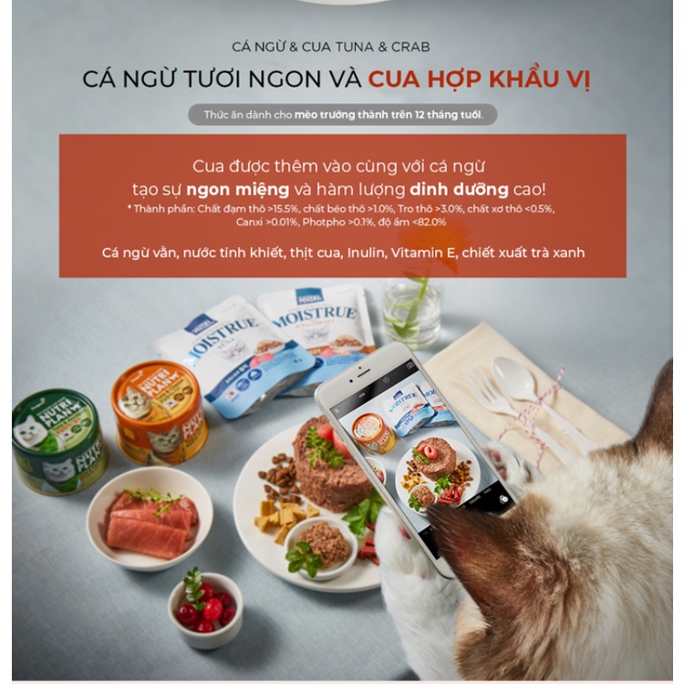 Pate hàn quốc Nutri plan cho mèo lon 160g