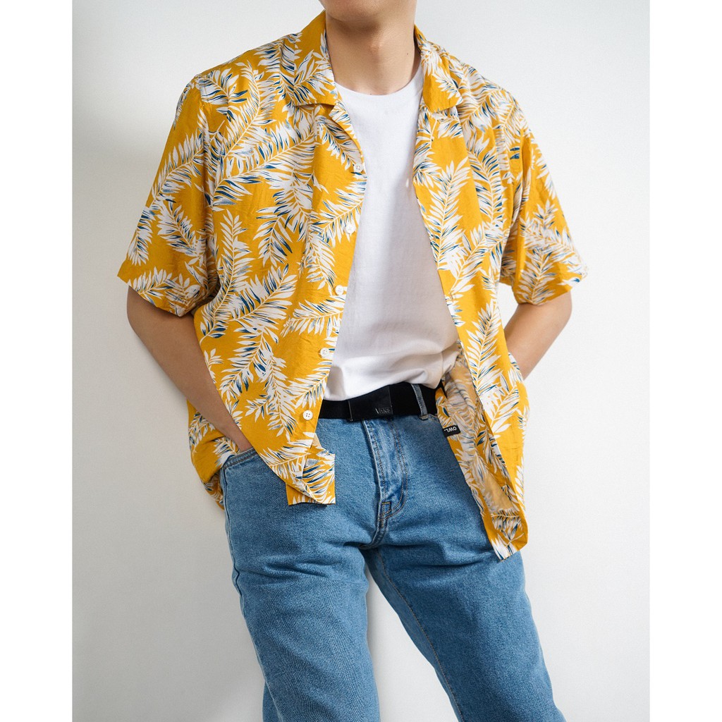 OWL BRAND® CUBAN SHIRT - Áo Sơ Mi Họa Tiết Hoa Lá Owl280620 | BigBuy360 - bigbuy360.vn