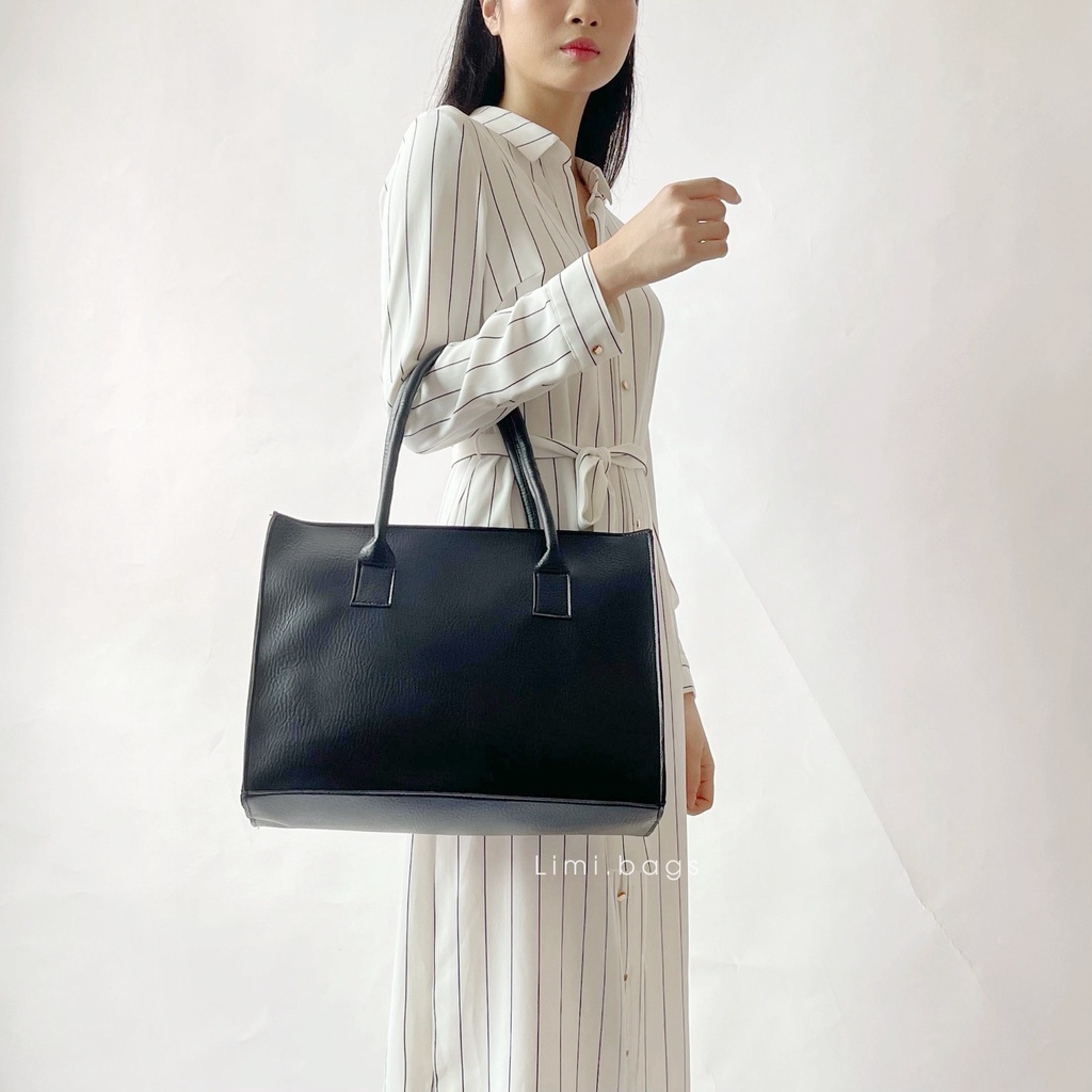 Túi xách nữ cao cấp công sở bản to đeo được 2 mặt da thời trang đi làm, đi học đựng vừa A4 laptop đẹp SUNNY Limi bags