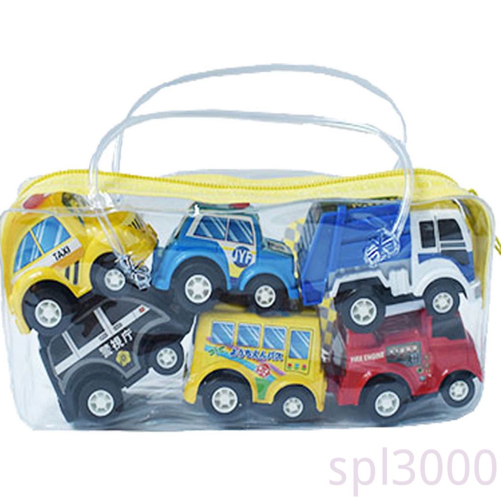 Set 6 Mô Hình Xe Tải Đồ Chơi Mini Xinh Xắn Dành Cho Các Bé