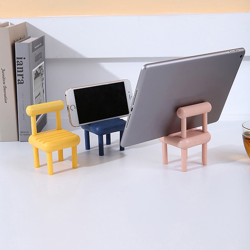 Giá đỡ điện thoại đa năng để bàn bỏ túi hình ghế, giá để điện thoại, ipad, có chân đế bằng nhựa cue dễ thương giá rẻ