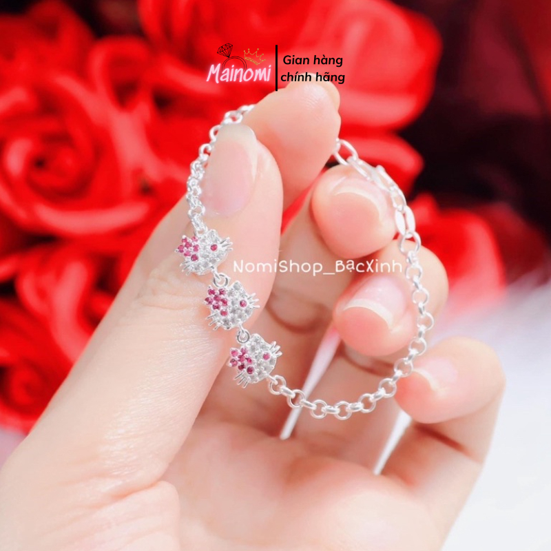 Lắc tay bé gái hình 3 mặt mèo MAINOMI siêu xinh ngộ nghĩnh chiếm trọn trái tim bé