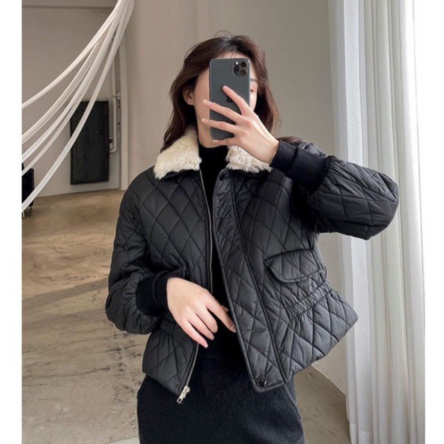 Áo Phao Đen Cổ Lông Trần Bông Siêu Ấm Hàng Đẹp✌️Ảnh Thật | BigBuy360 - bigbuy360.vn