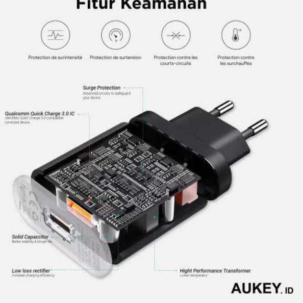 Củ Sạc Aukey Pa-T9 1 Port 19.5w Qc 3.0 Chính Hãng Chất Lượng Cao