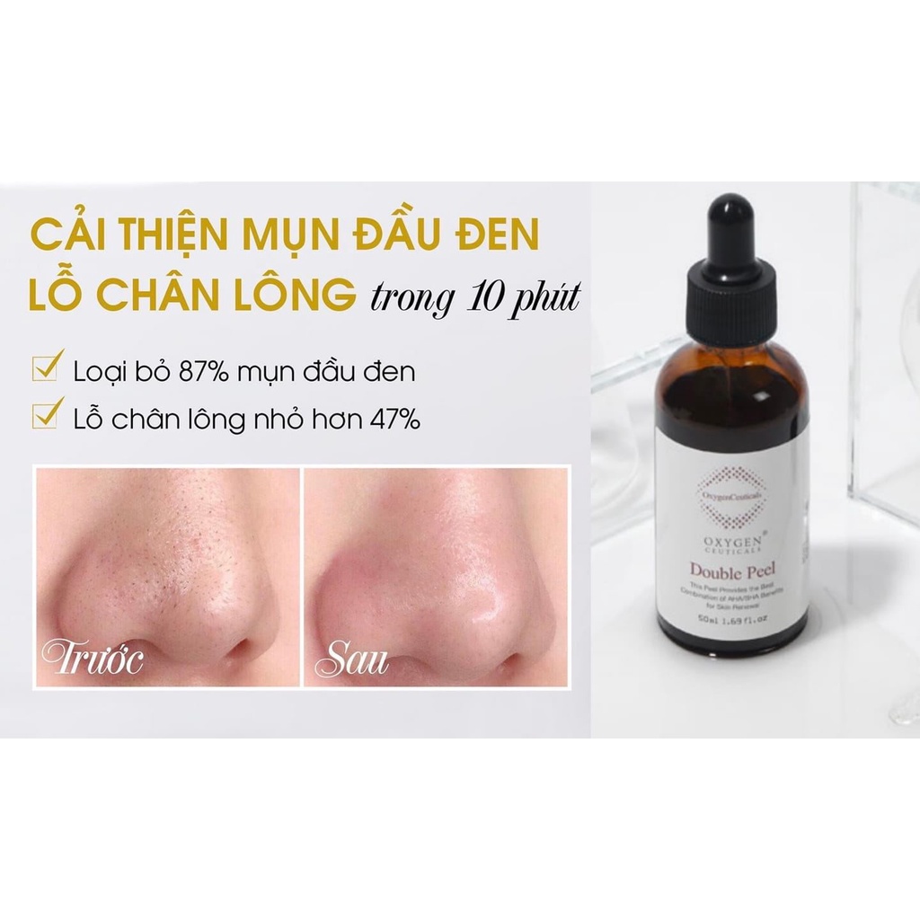 Serum DOUBLE PEEL OXYGEN CEUTICALS Tinh chất Tẩy Tế Bào Chết AHA BHA 50ml