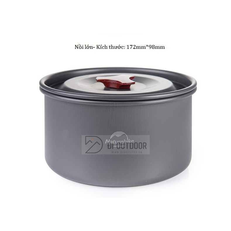 Bộ Nồi Nấu Dã Ngoại 2-3 người Naturehike NH15T203-G