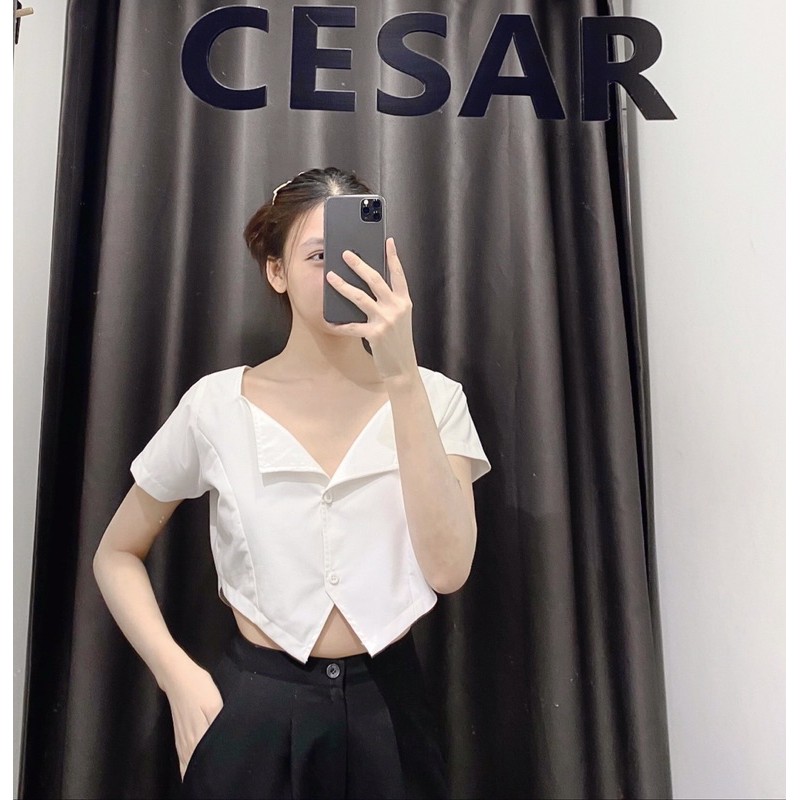 [Mã WAMT10K giảm 10k cho đơn 0k] ÁO SƠMI KIỂU MORI TOP (TRẮNG) | BigBuy360 - bigbuy360.vn