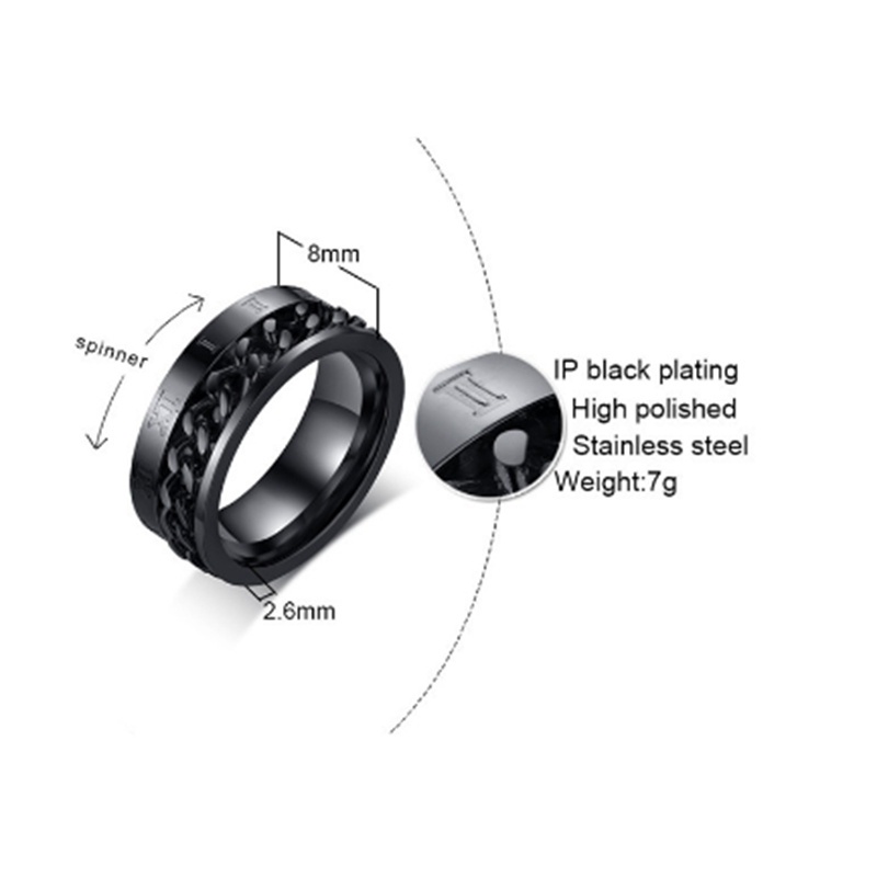 Nhẫn Nam Chữ Số La Mã Bằng Thép Không Gỉ đẹp titan 8mm Dành Cho size 6 - 12