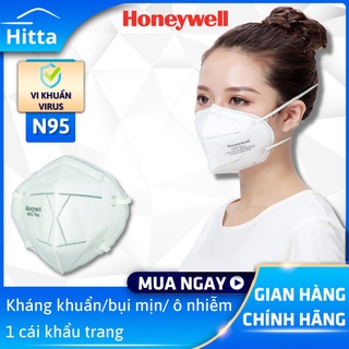 Khẩu trang y tế trắng, khẩu trang kháng khuẩn N95 cao cấp Honeywell H910 Plus mang qua đầu không đau tai