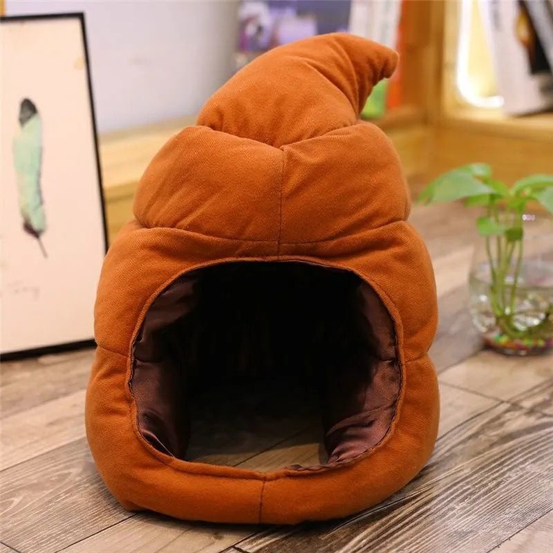 Poop mũ đội đầu dễ thương và vui nhộn shit Baba ấm áp cát điêu khắc quà tặng phân sinh nhật vui nhộn phim hoạt hình mũ lớn 4.23
