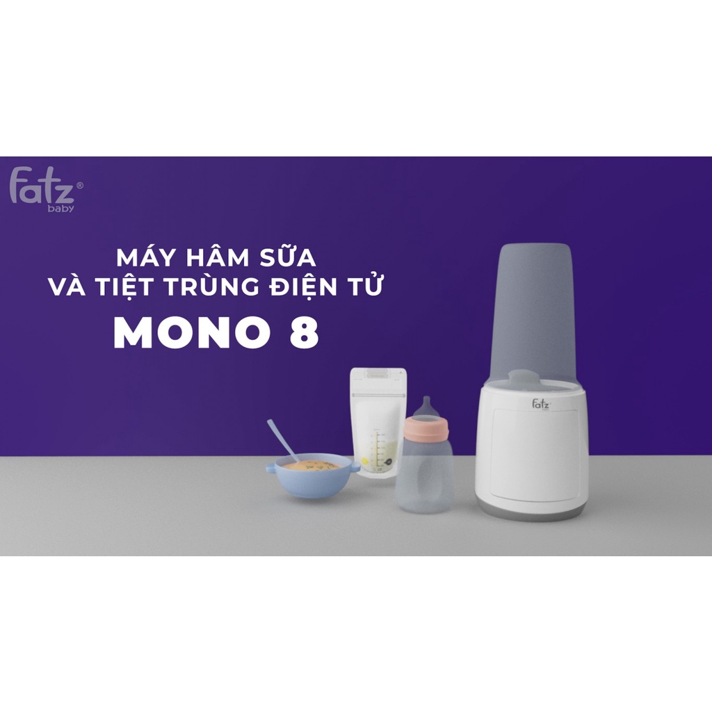 Máy Hâm Sữa &amp; Tiệt Trùng Điên Tử – Mono 8 – Fatzbaby FB3011TN Hâm Nóng Nhanh, Tiệt Trùng Bình Sữa Một Cách Hiệu Quả