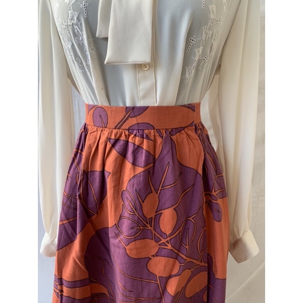 Chân váy xoè đắp tà V346 hoạ tiết 2hand Nhật si tuyển ảnh thật