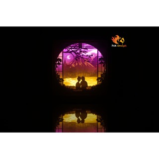 Đèn giấy nghệ thuật - Khi chúng ta già (Kirigami lightbox)