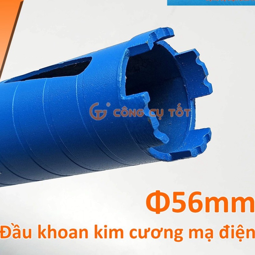 Mũi khoét tường khô kim cương mạ điện ren nối M22 Ø56 x 370mm