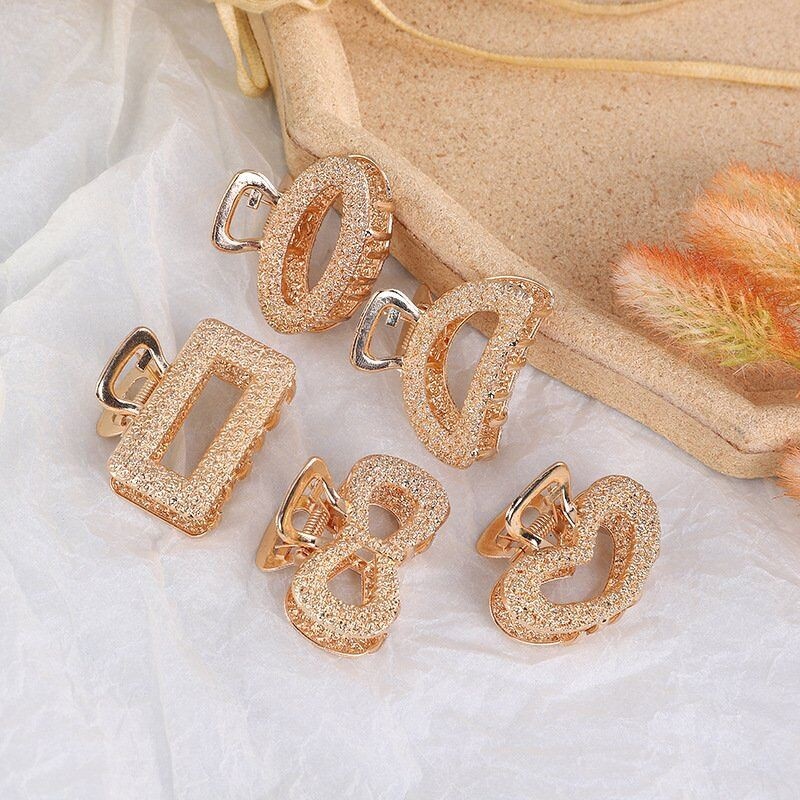 Set 5 Kẹp Tóc Càng Cua Hàn Quốc Xi Vàng Cực Đẹp Siêu Xinh