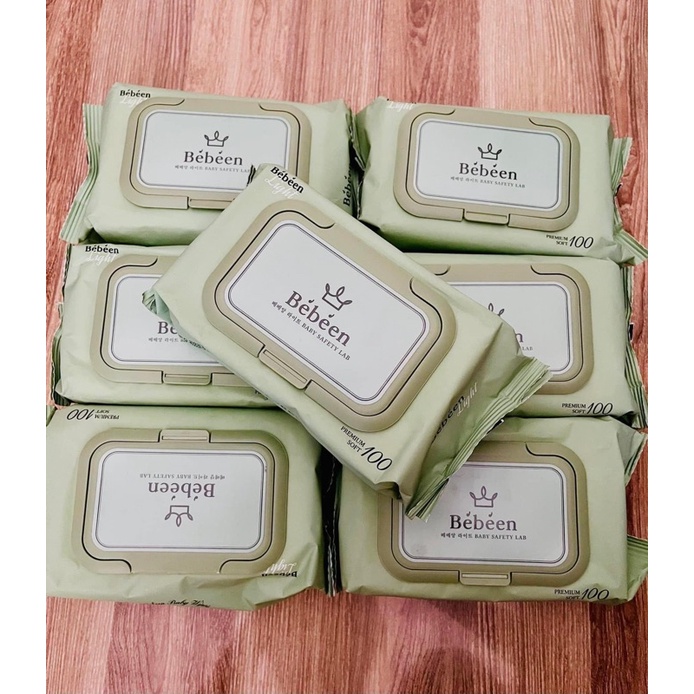 Khăn ướt Bebeen không mùi 1 gói / 100 tờ