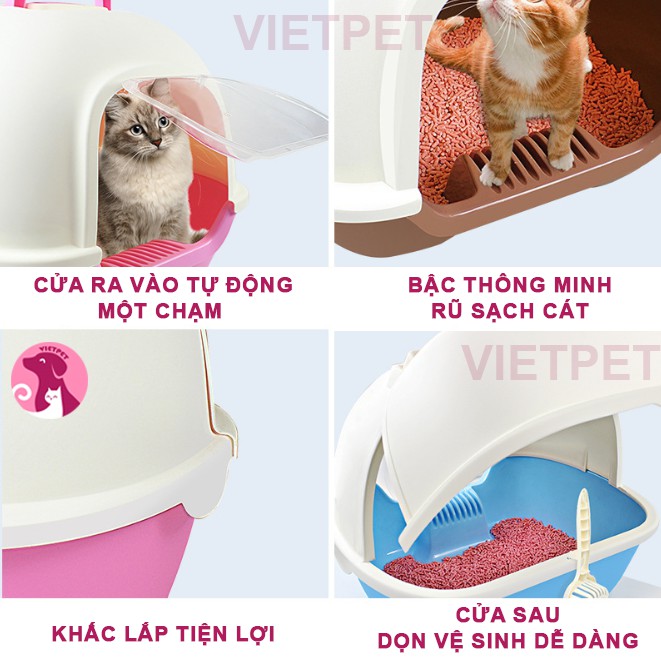 (Loại VIP) Nhà vệ sinh cho mèo - Tặng xẻng