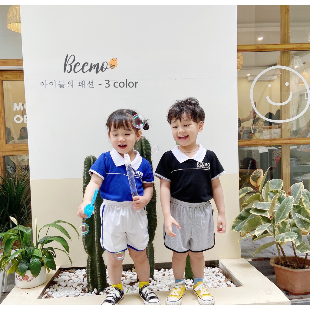 Quần áo trẻ em Beemo- Chất liệu cotton mềm mại thoáng mát,cổ Polo họa tiết &quot; Beemo Perfect&quot; B057