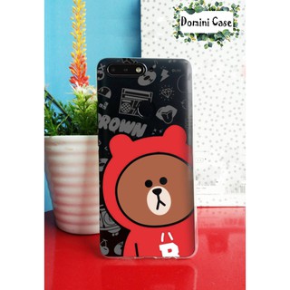 Ốp lưng Huawei Y6 Prime 2018 gấu Brown