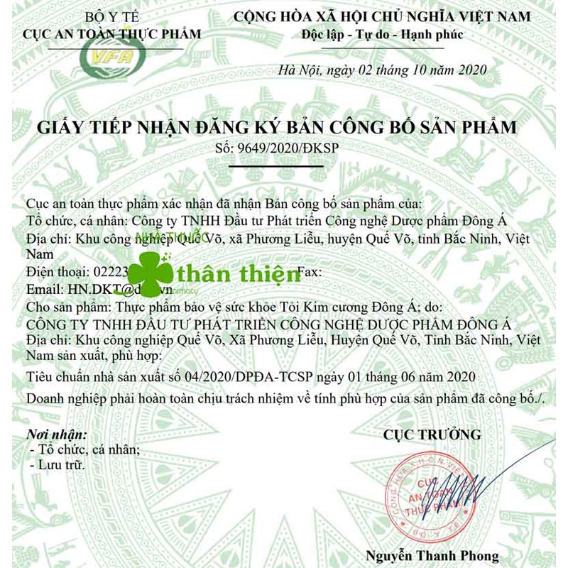 Tỏi đen Kim Cương Đông Á - Hỗ trợ bảo vệ tim mạch, ổn định huyết áp