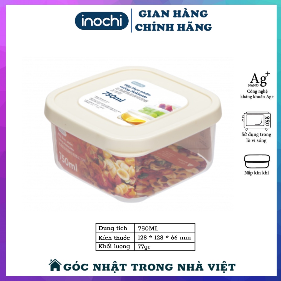 Hộp Đựng Thực Phẩm INOCHI Nhựa HÌNH VUÔNG - Hộp INOCHI Cao Cấp An Toàn Trong Lò Vi Sóng 6 Size