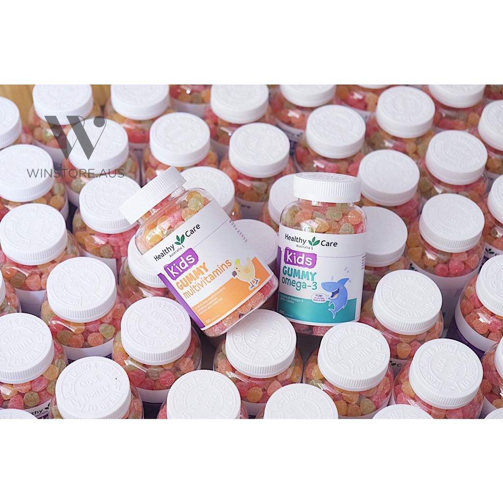 Kẹo Dẻo Kids Gummy Multivitamin - Kids Gummy Omega 3 250v Healthy Care Úc Cung Cấp Đủ Dưỡng Chất Cho Bé - Winwin Martt