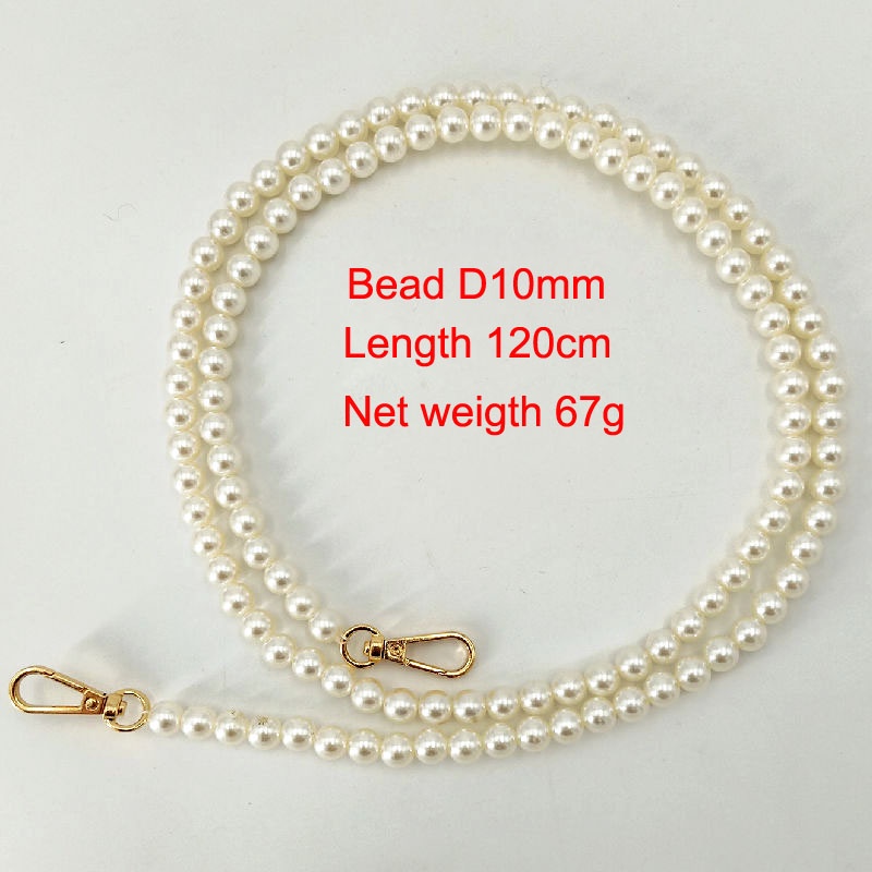 Dây chuỗi hạt ngọc trai Jasmin Noir dễ thương ngắn cho trang trí túi xách nữ