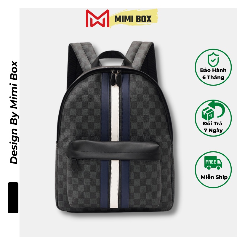 Balo da thời trang chất liệu da PU cao cấp có ngăn laptop riêng - MIMI BOX