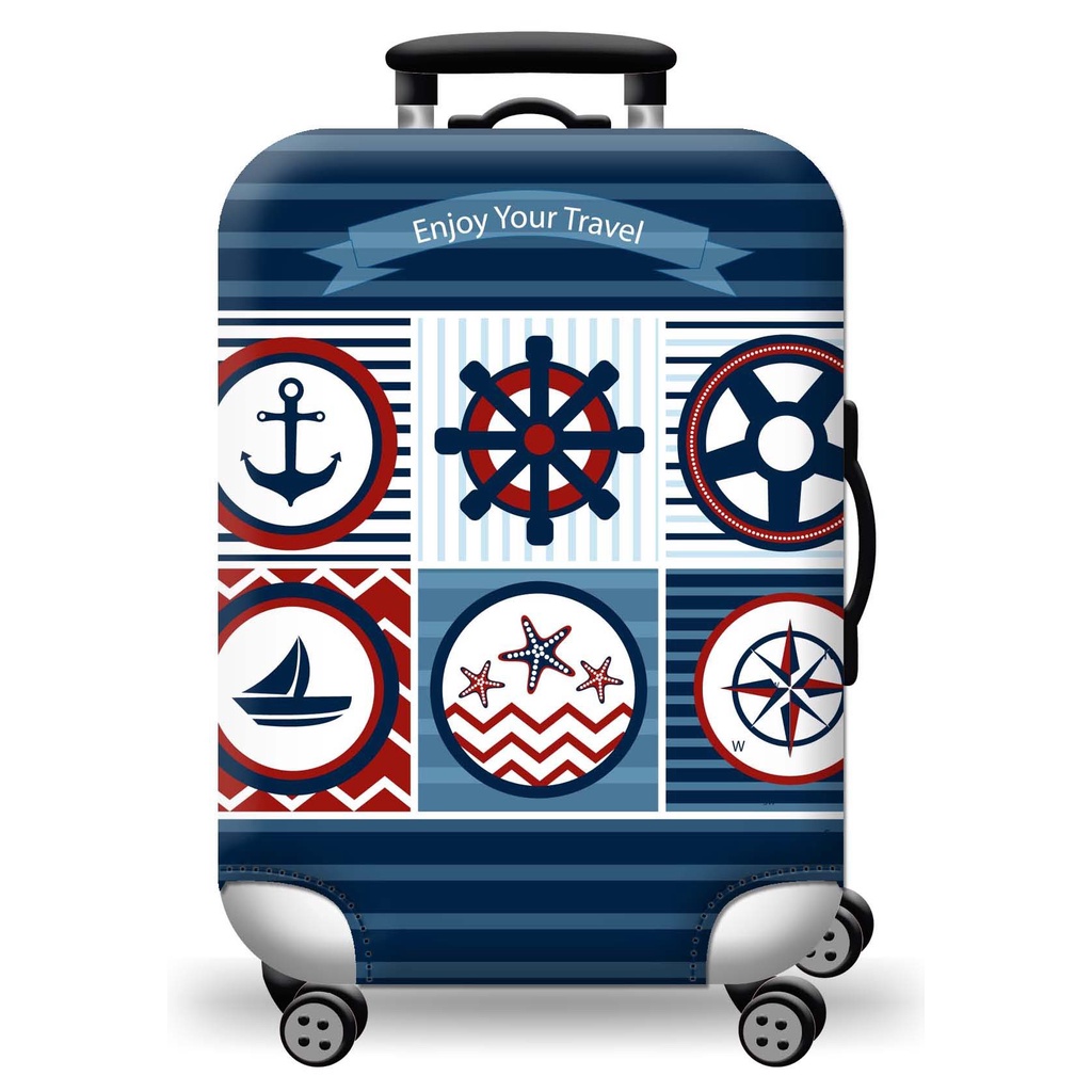 Túi bọc vali cao cấp, áo trùm vali TAPE FIVE khoá kép co giãn bốn chiều, chống bụi, chống xước, mực in sắc nét