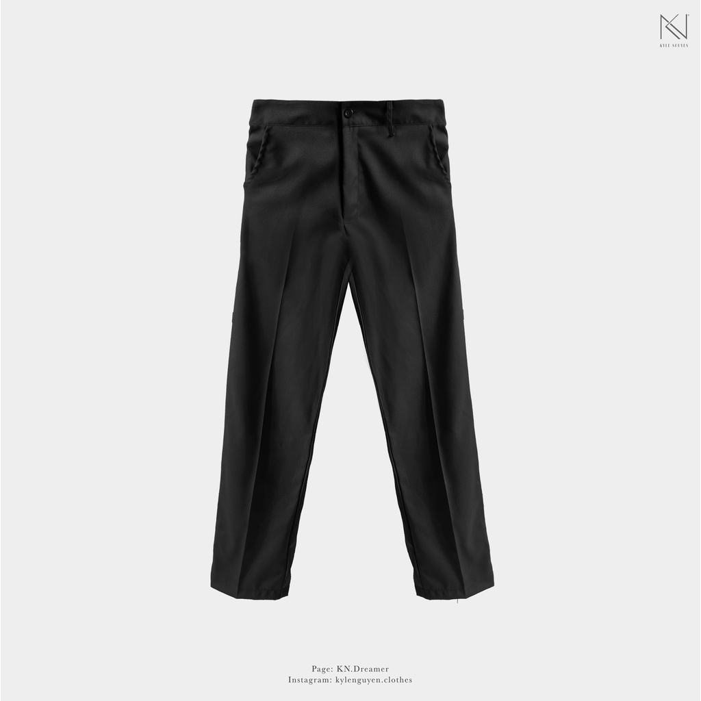 QUẦN TÂY ỐNG RỘNG_ĐEN_BASIC PANTS'KN