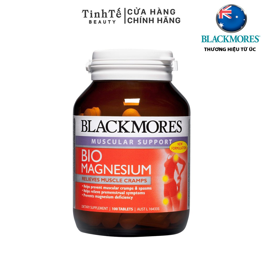 Viên uống hỗ trợ cơ bắp, ngăn chuột rút dành cho cả nam &amp; nữ Blackmores Bio Magnesium 100 viên